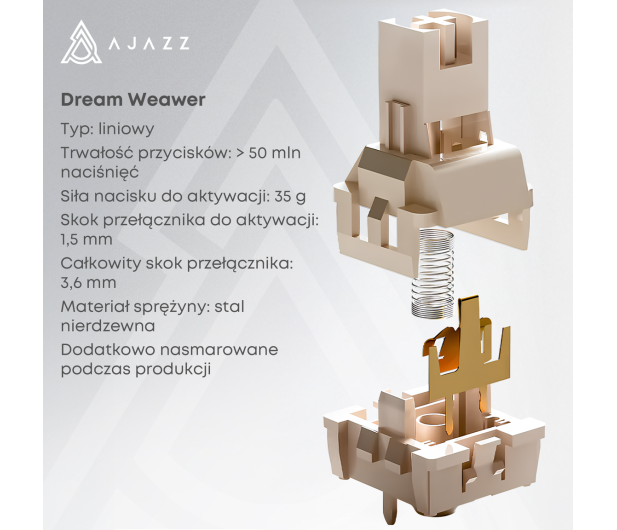 Ajazz AK650 Dream Weaver Switch Side Character Gradient Pink RGB z - 1536356 - zdjęcie 11